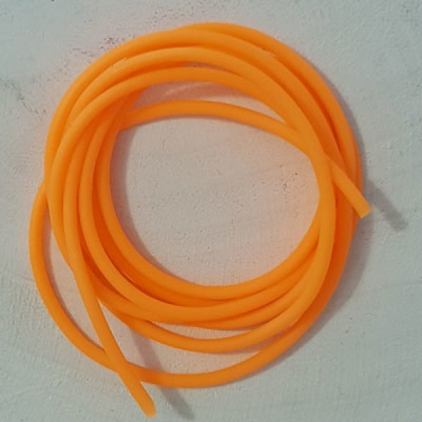 1 meter 2 mm fluorescerend oranje hol pvc-koord.