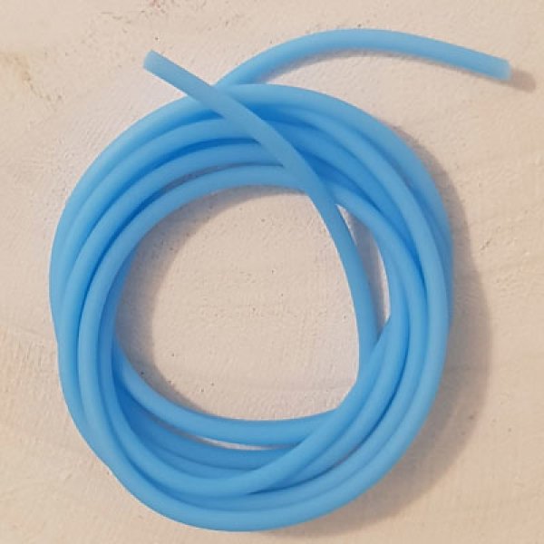 1 meter 2 mm hol pvc koord Turquoise.