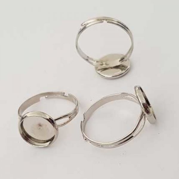 1 support bague de 10 mm Argent N&deg;20
