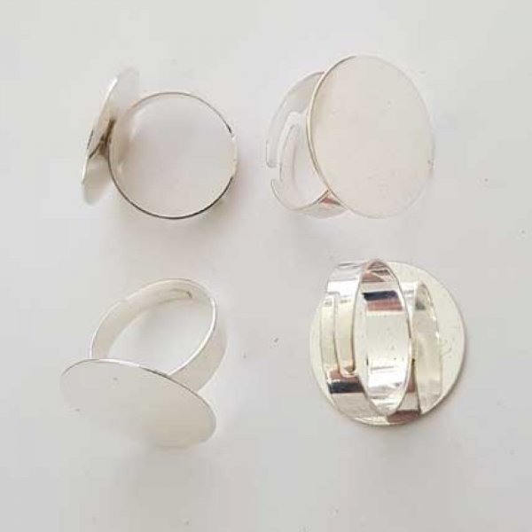 1 support bague ronde de 22 mm Argent N&deg;30