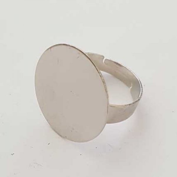 1 support bague ronde de 22 mm Argent N&deg;30