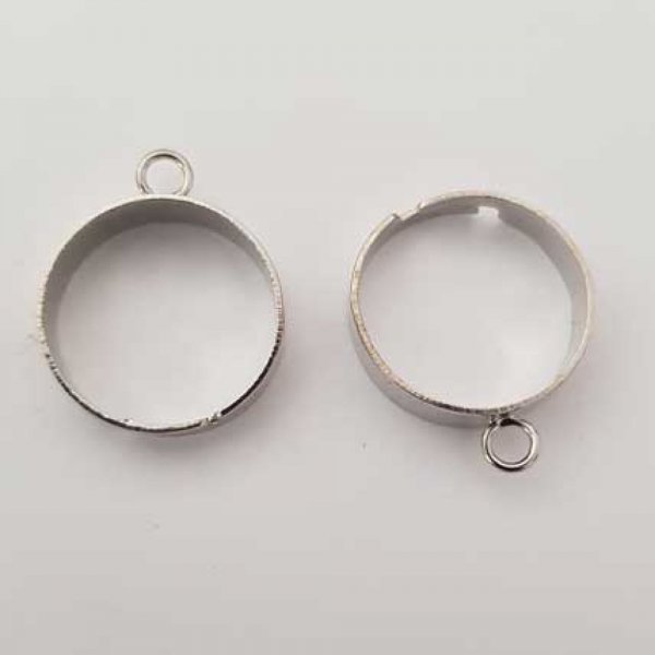 1 support bague r&eacute;glable 1 anneau Argent N&deg;01