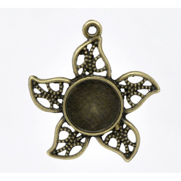 1 cabochonhouder 12 mm N&deg;08 Brons