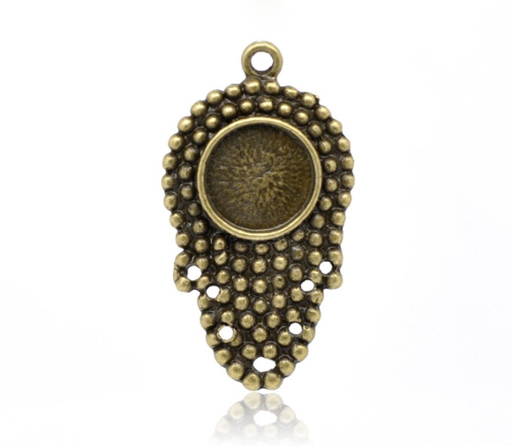 1 cabochonhouder 12 mm N°09 Brons