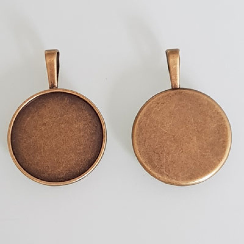1 cabochonhouder 25 mm N°01 Brons