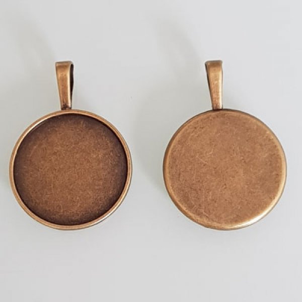 1 cabochonhouder 25 mm N&deg;01 Brons
