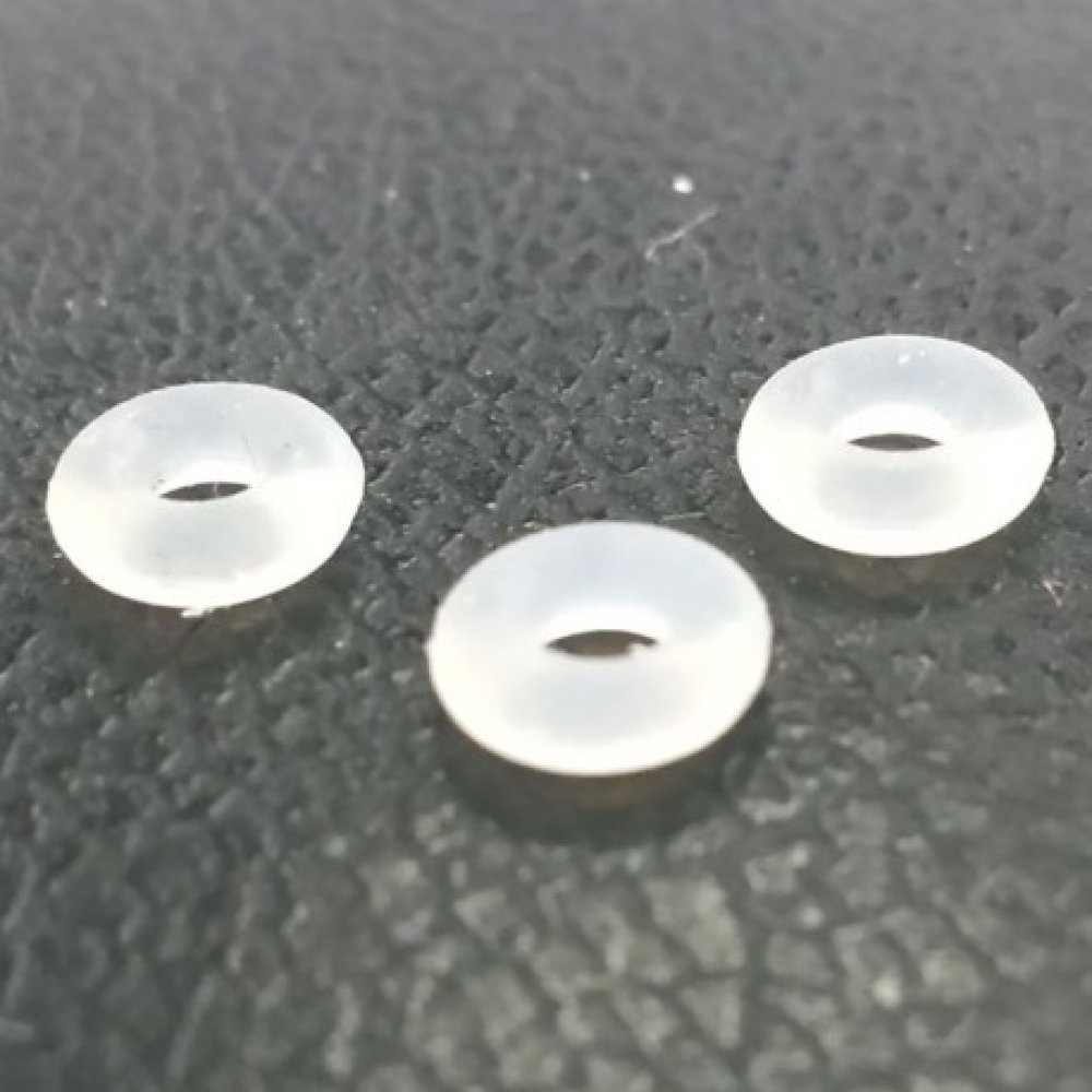 20 Ringen Blocker kralen wit rubber 6 mm