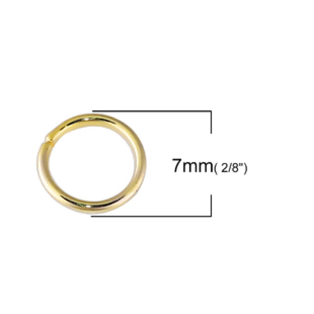 20 open verbindingsringen 07 mm goud