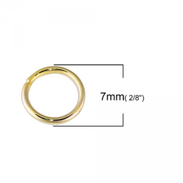 20 open verbindingsringen 07 mm goud