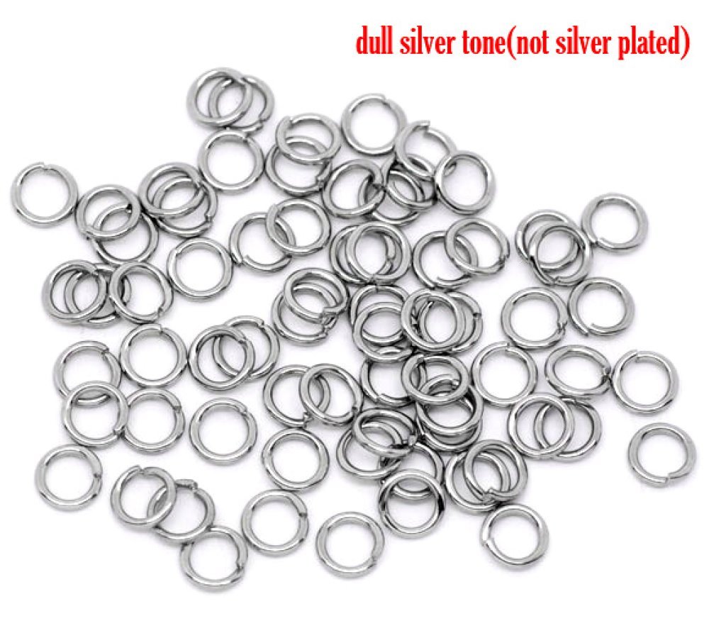 20 Open verbindingsringen 07 mm Zilver Antiek