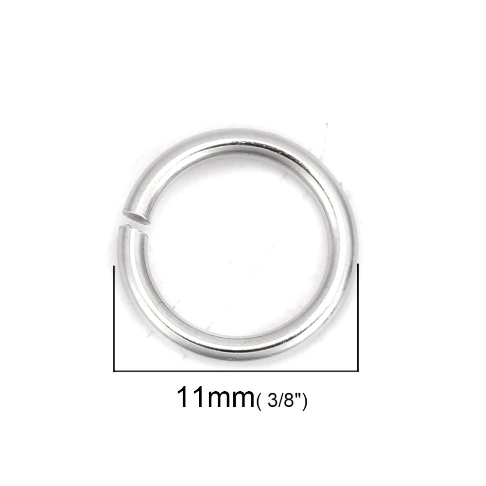 20 Open verbindingsringen 11 mm roestvrij