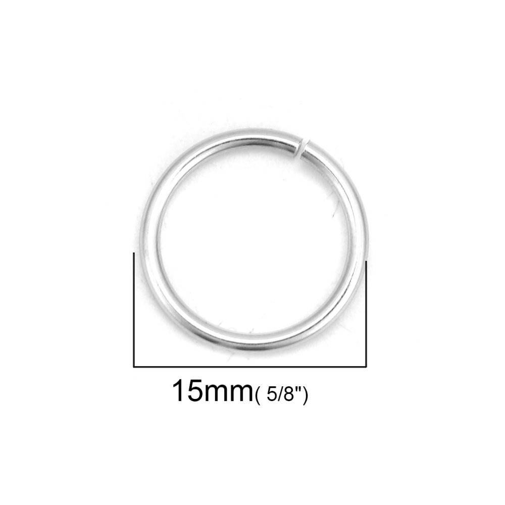 20 Open verbindingsringen 15 mm roestvrij