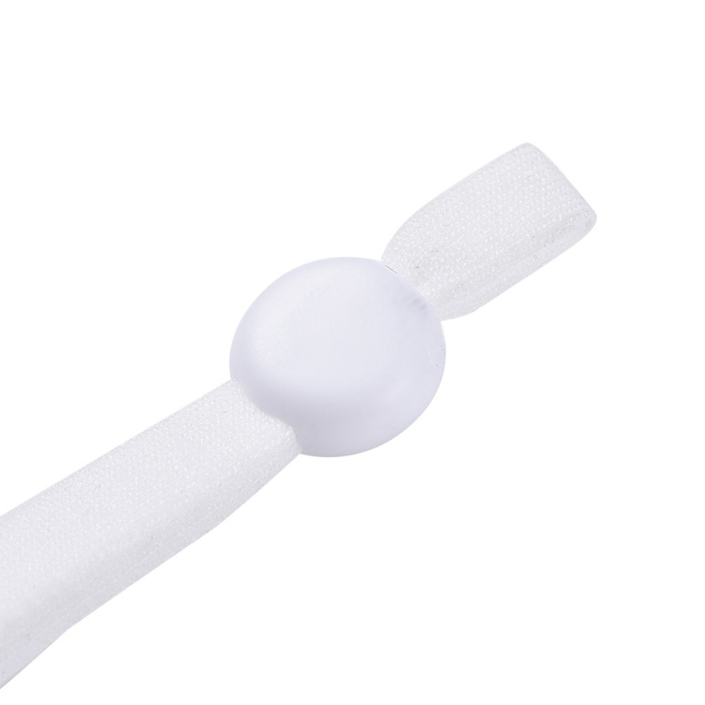 20 Witte Elastische Koordbanden met Verstelbare Gesp voor Masker.