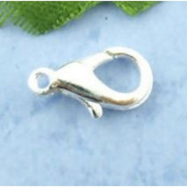 20 karabijnhaken 12 x 07 mm Zilver