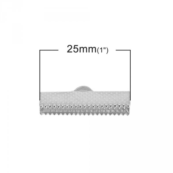 20 Sluitingen 25 x 8 mm Zilver