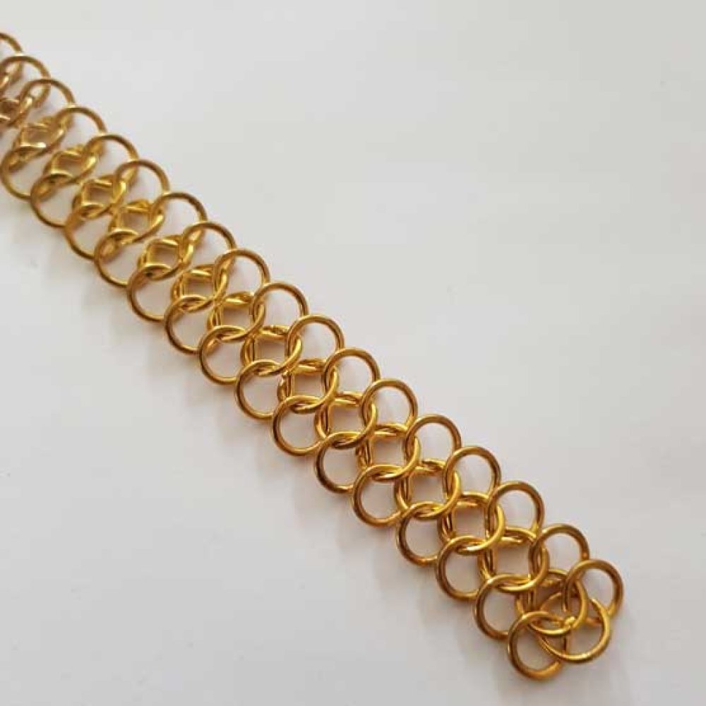 20 cm kettingvorm 8 geschakeld kleur goud
