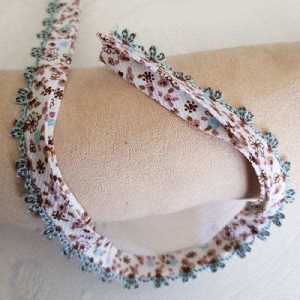 22 cm Multi-Flower and Lace Bias Ribbon N&deg;02