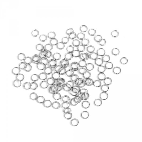 2 Dubbele verbindingsringen 05 mm Roestvrij