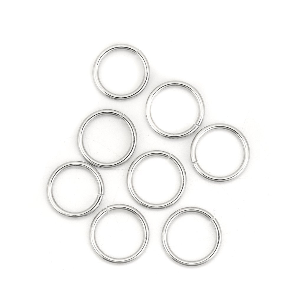 2 Open verbindingsringen 13 mm roestvrij