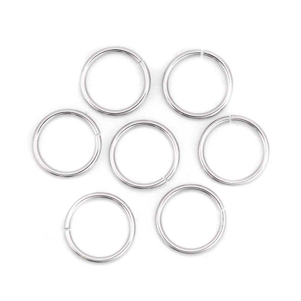 2 Open verbindingsringen 15 mm roestvrij