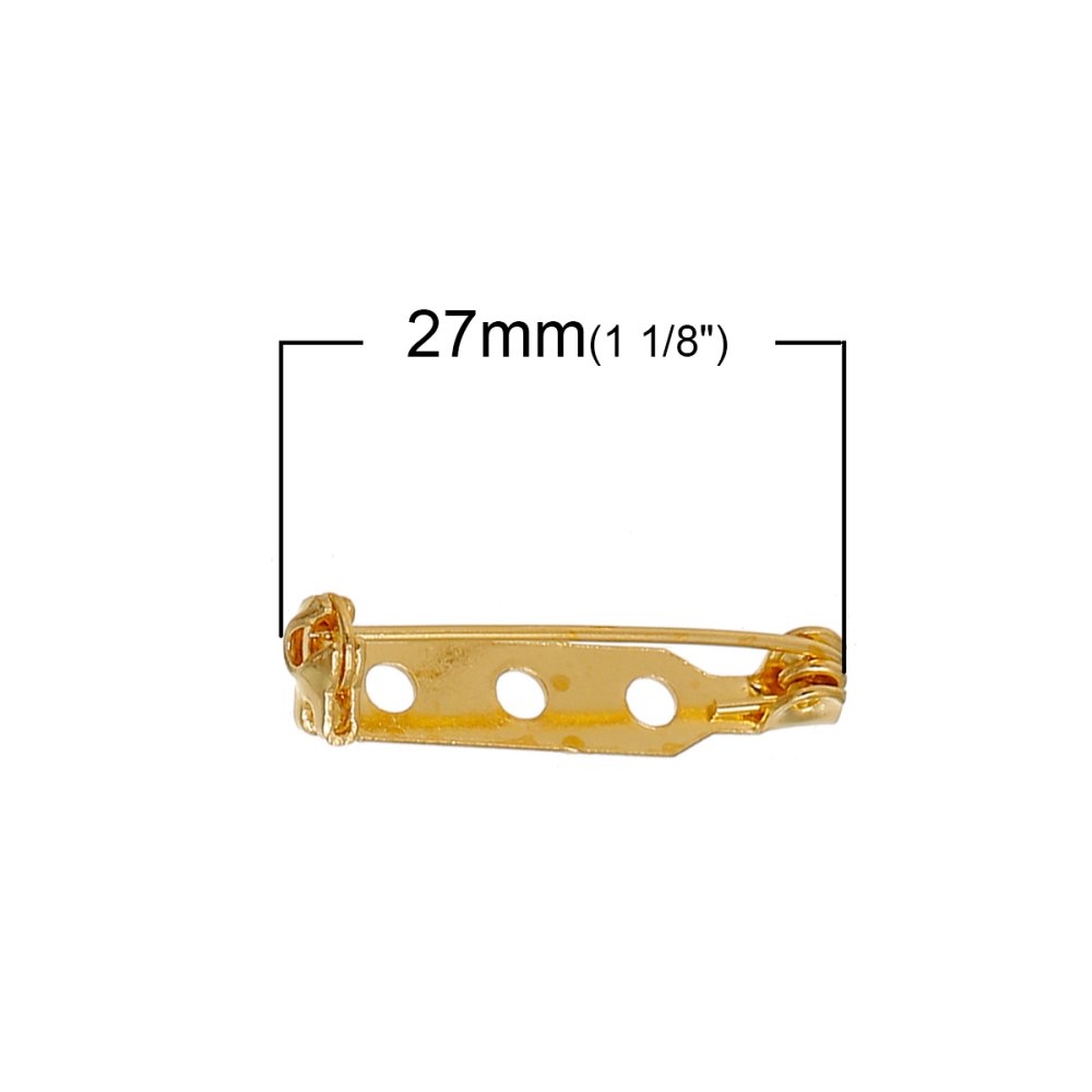 30 Spindelsteunen 27mm N°01 Goud