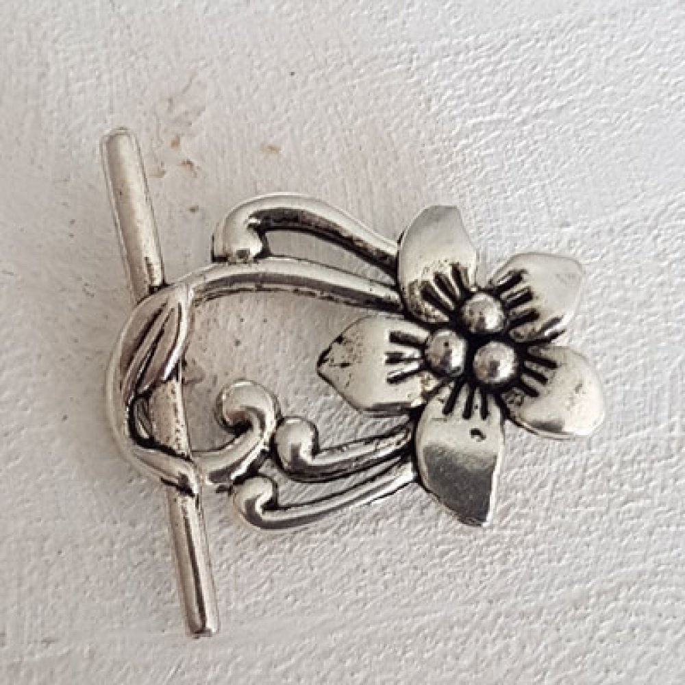 5 Knevelsluitingen Bloempatronen Romantisch Zilver