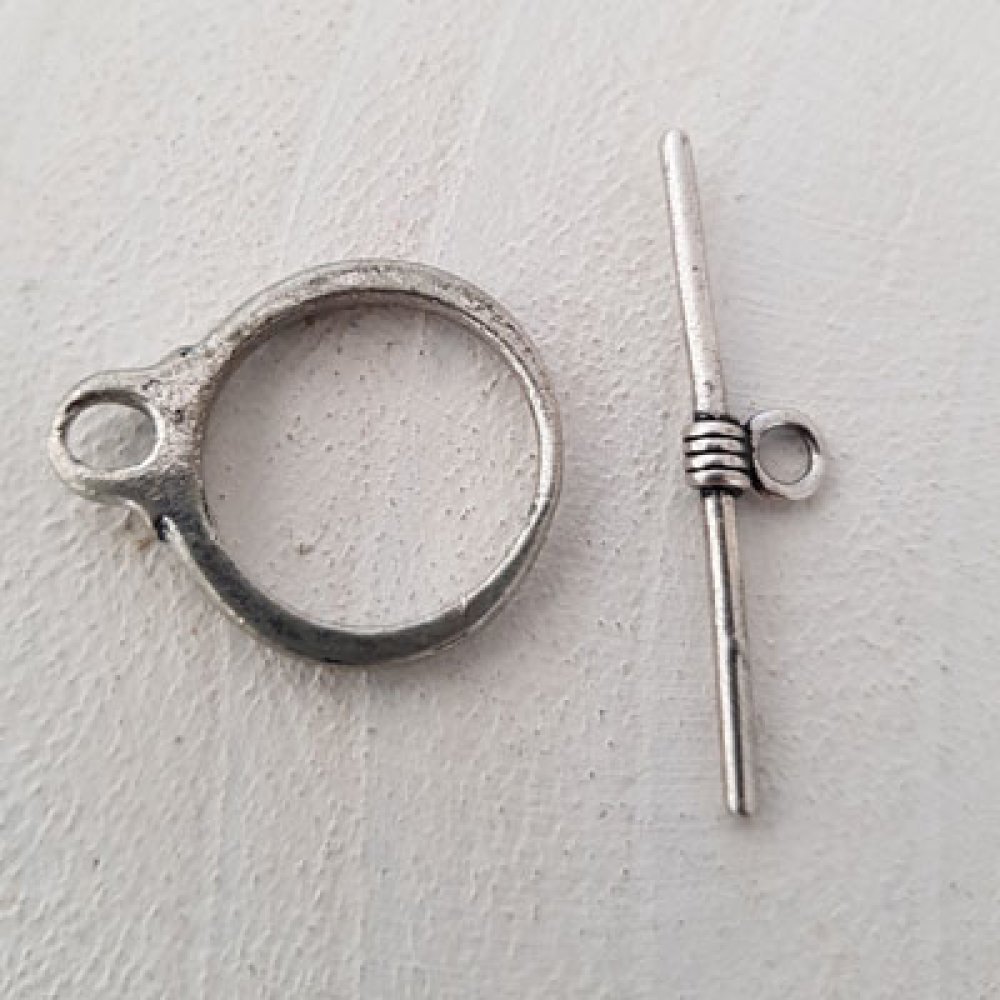 5 Knevelsluitingen Rond Patroon Zilver N°14