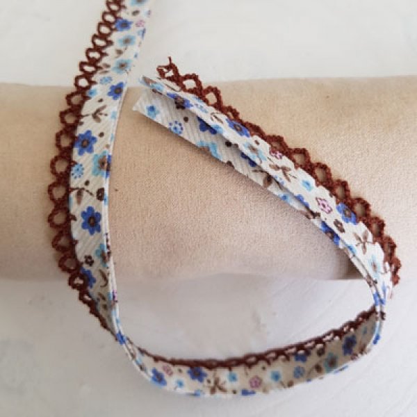 80 cm Multi-Flower and Lace Bias Ribbon N&deg;04