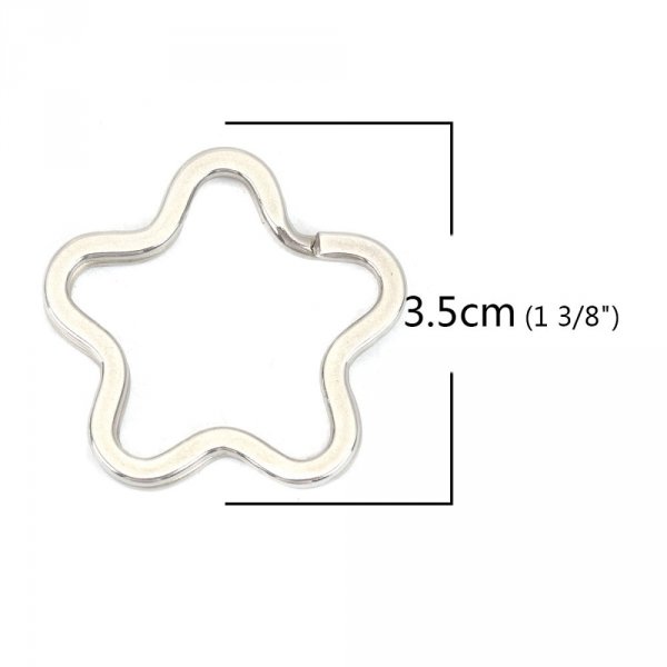 Bloemvormige sleutelhanger Roestvrij staal 34 x 35 mm