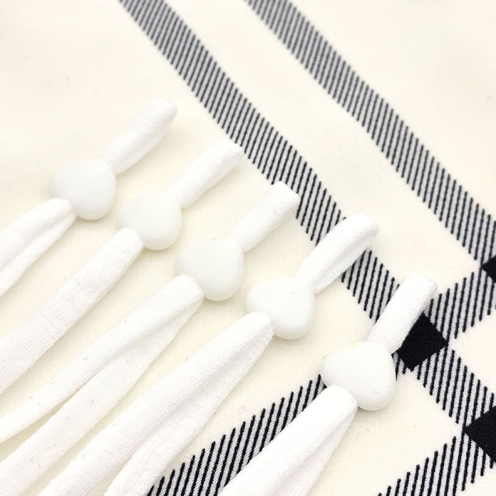 Elastische band met witte rubberen hartgesp N°04 x 10 stuks