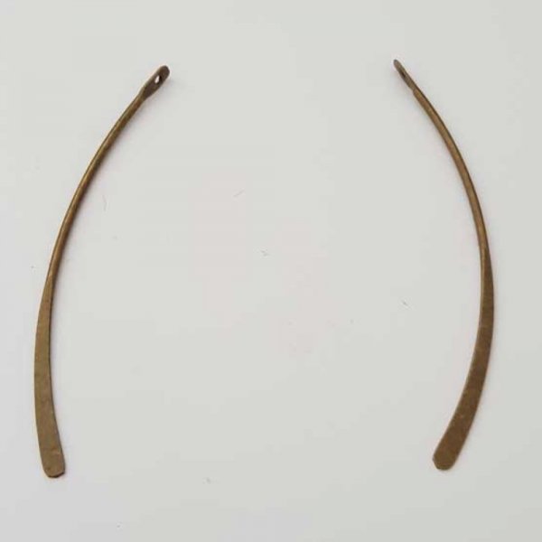 Staaf gebogen metaal Zilver 1 ring N&deg;01 Brons