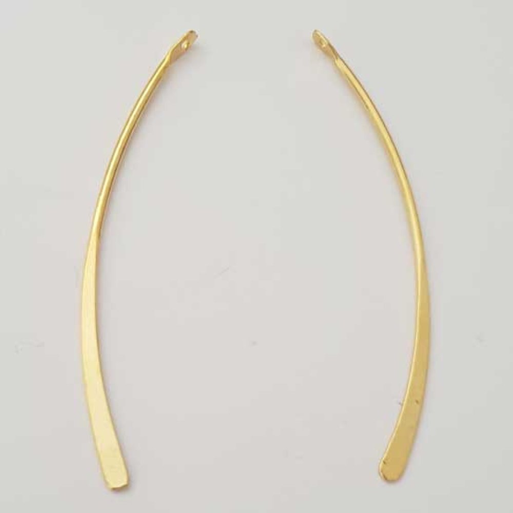 Metalen staaf gebogen Zilver 1 ring N°01 Goud