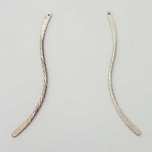 Metalen staaf gebogen Zilver 1 ring N&deg;02 Zilver