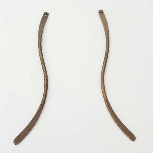 Staaf gebogen metaal Zilver 1 ring N&deg;02 Brons