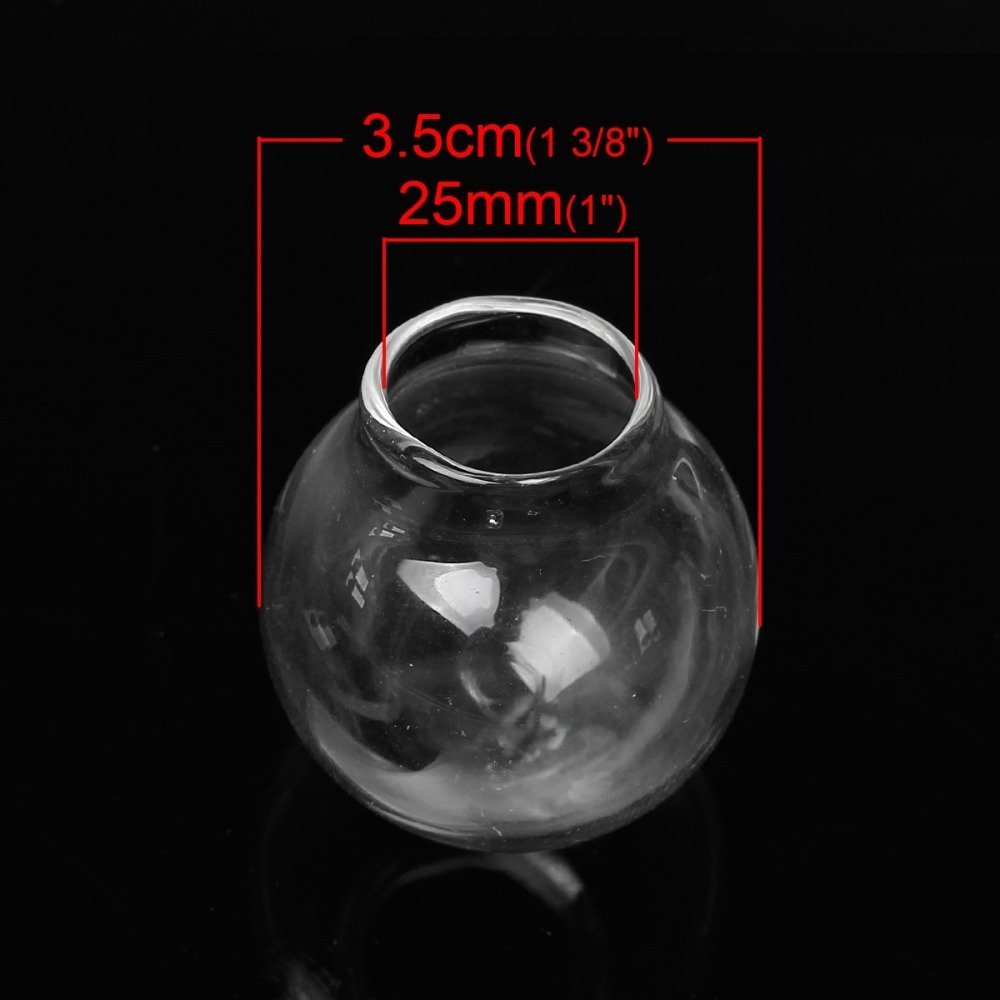 Glazen bollen bol 01 35 mm 5 stuks om te vullen