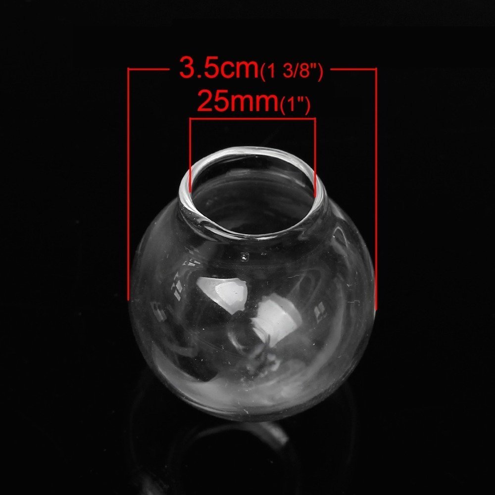 Glazen bollen bol 01 35 mm 5 stuks om te vullen