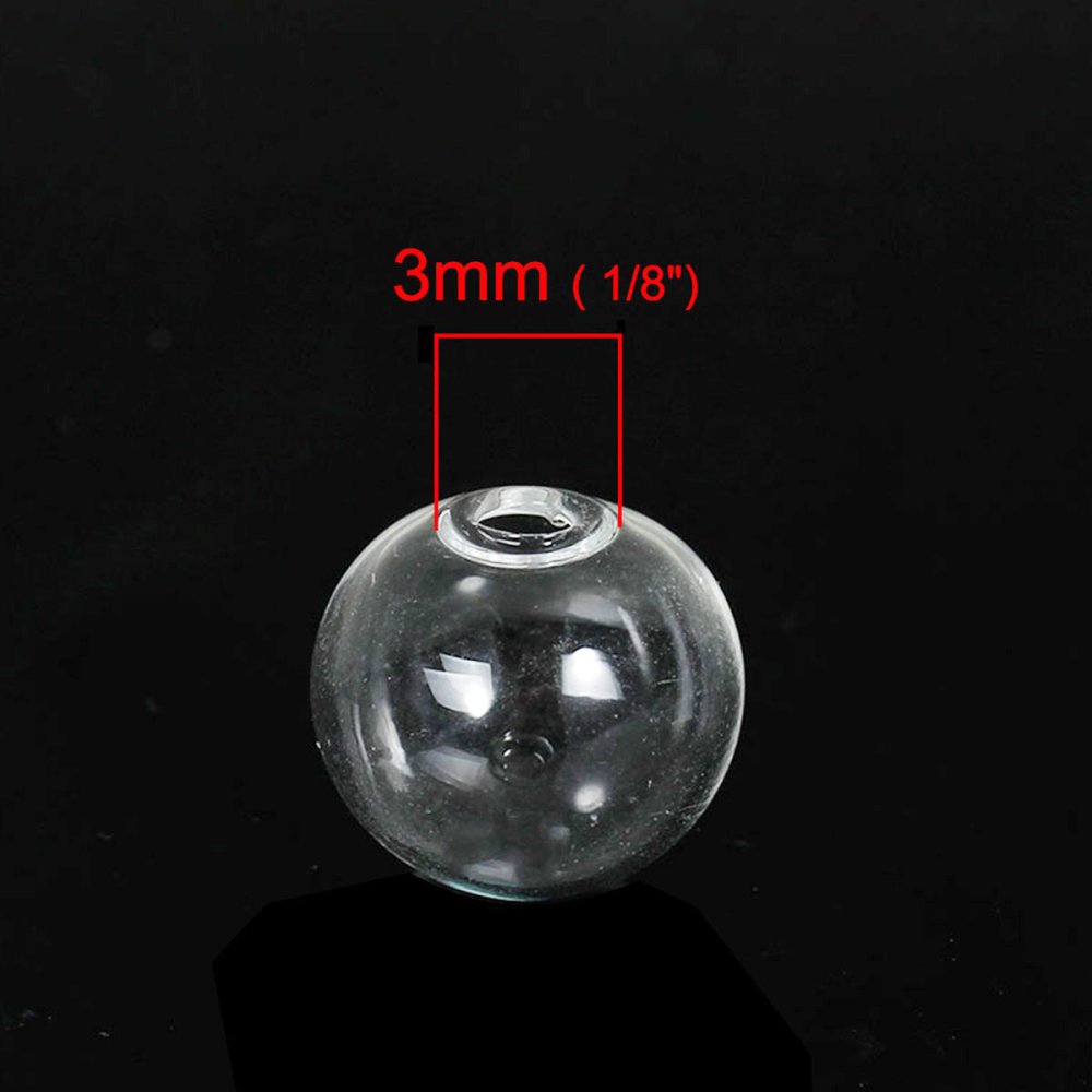 Glazen bollen rond 10mm 20 stuks om te vullen