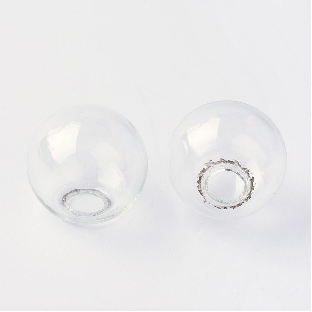 Glazen bollen rond 08mm 10 stuks om te vullen