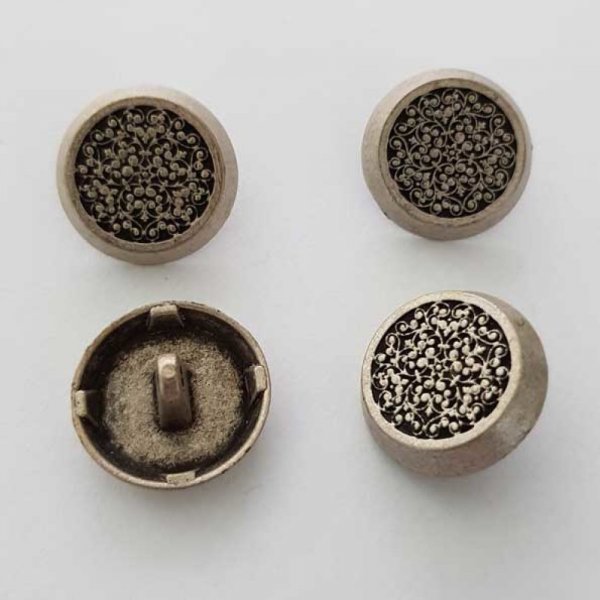 Bouton Argent N&deg;11 de 18 mm Rond