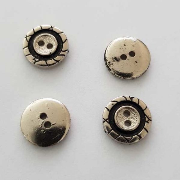 Bouton Argent N&deg;30 de 12 mm Rond