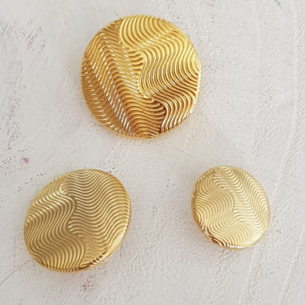 23mm Gouden knoop N°01 Rond