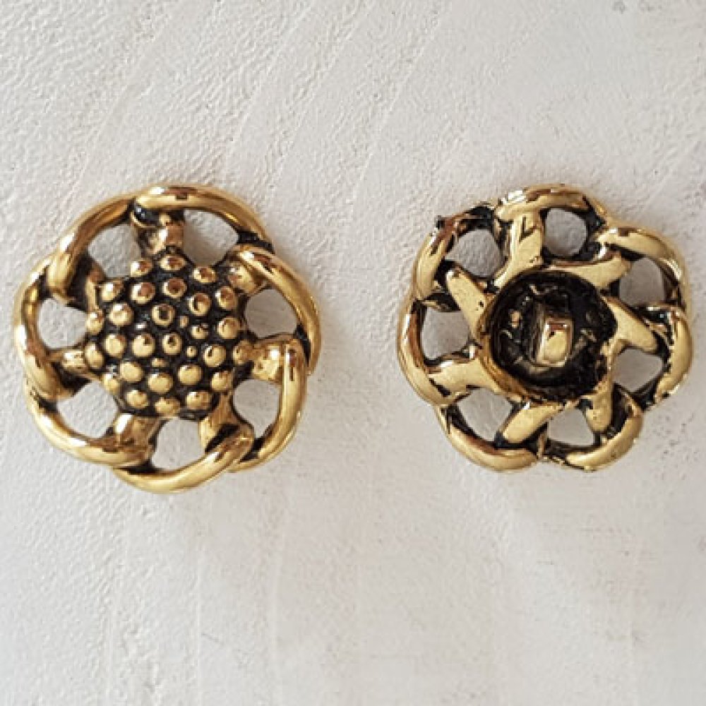18mm Ronde Gouden Knop N°02