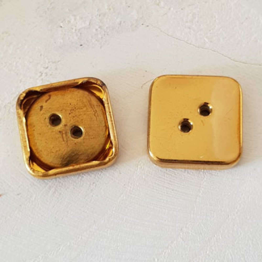 18 mm Vierkante Gouden Knop N°06