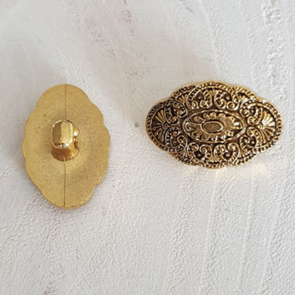 18 mm ovale gouden knop N°13