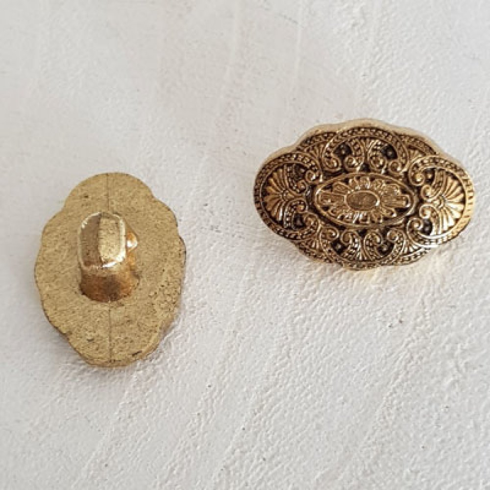 18 mm ovale gouden knop N°13