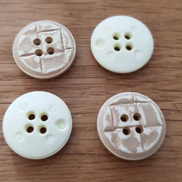 Bouton Rond 22 mm N&deg;007 Marron Clair