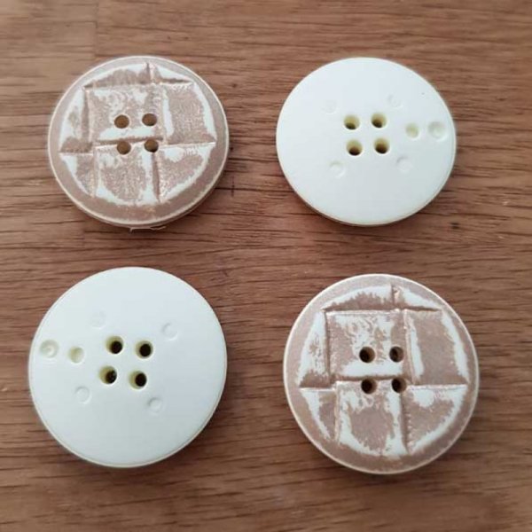 Bouton Rond 27 mm N&deg;007 Marron Clair