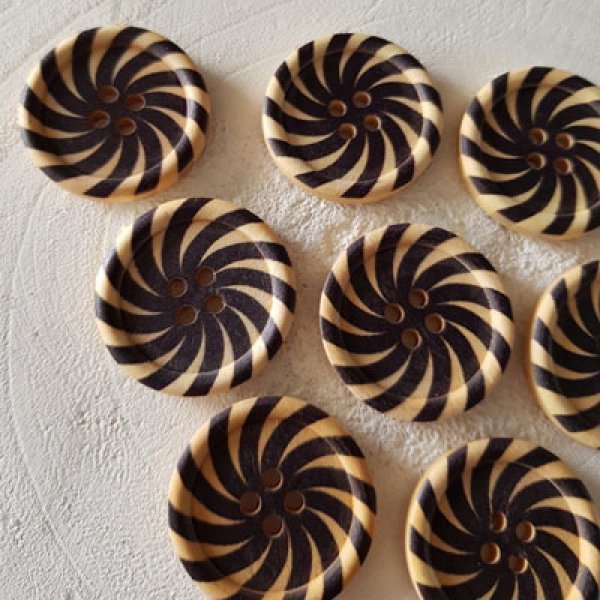 Houten knop bloemen 30 mm N&deg;16 x 10 stuks