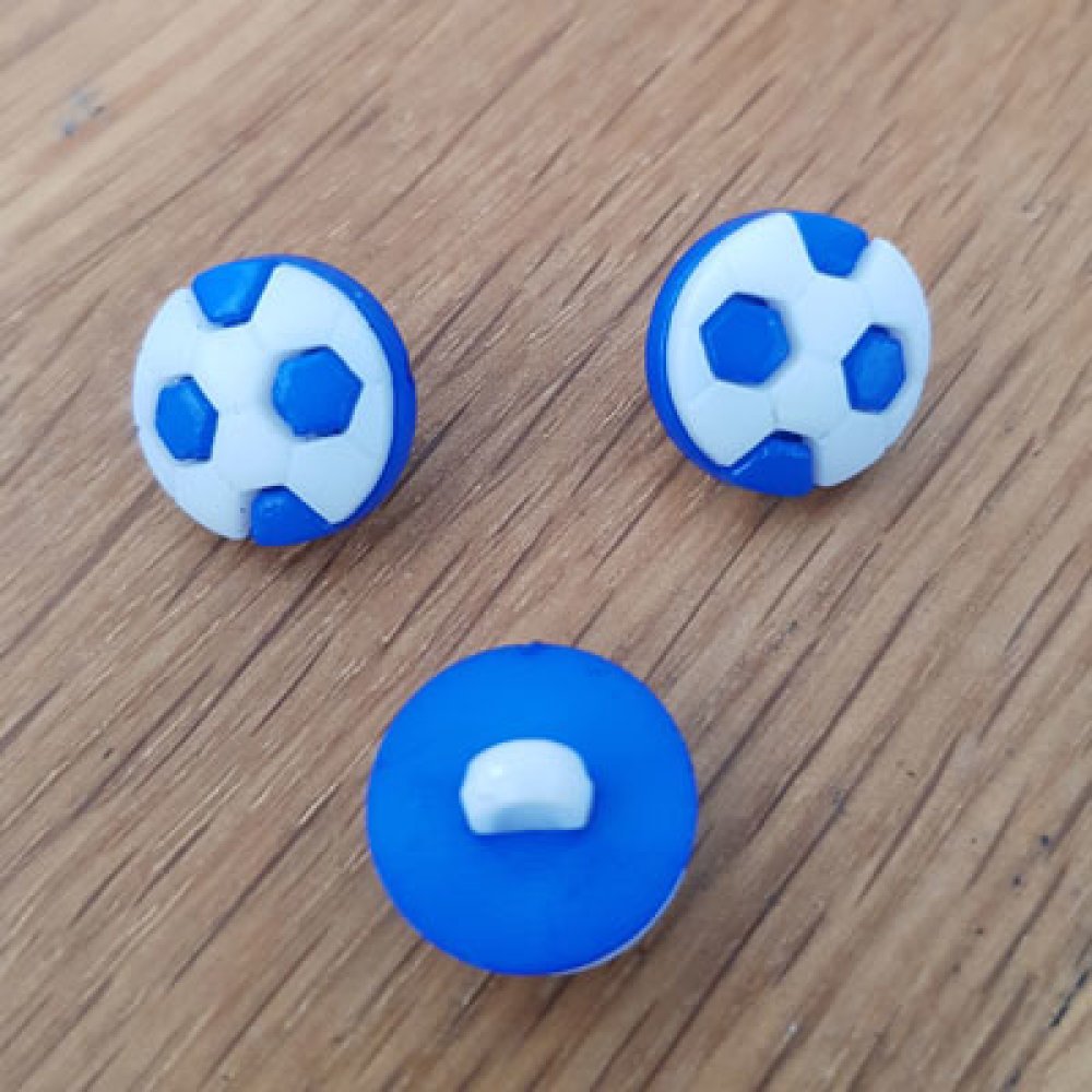 Fancy voetbal button voor kinderen N°03 donkerblauw
