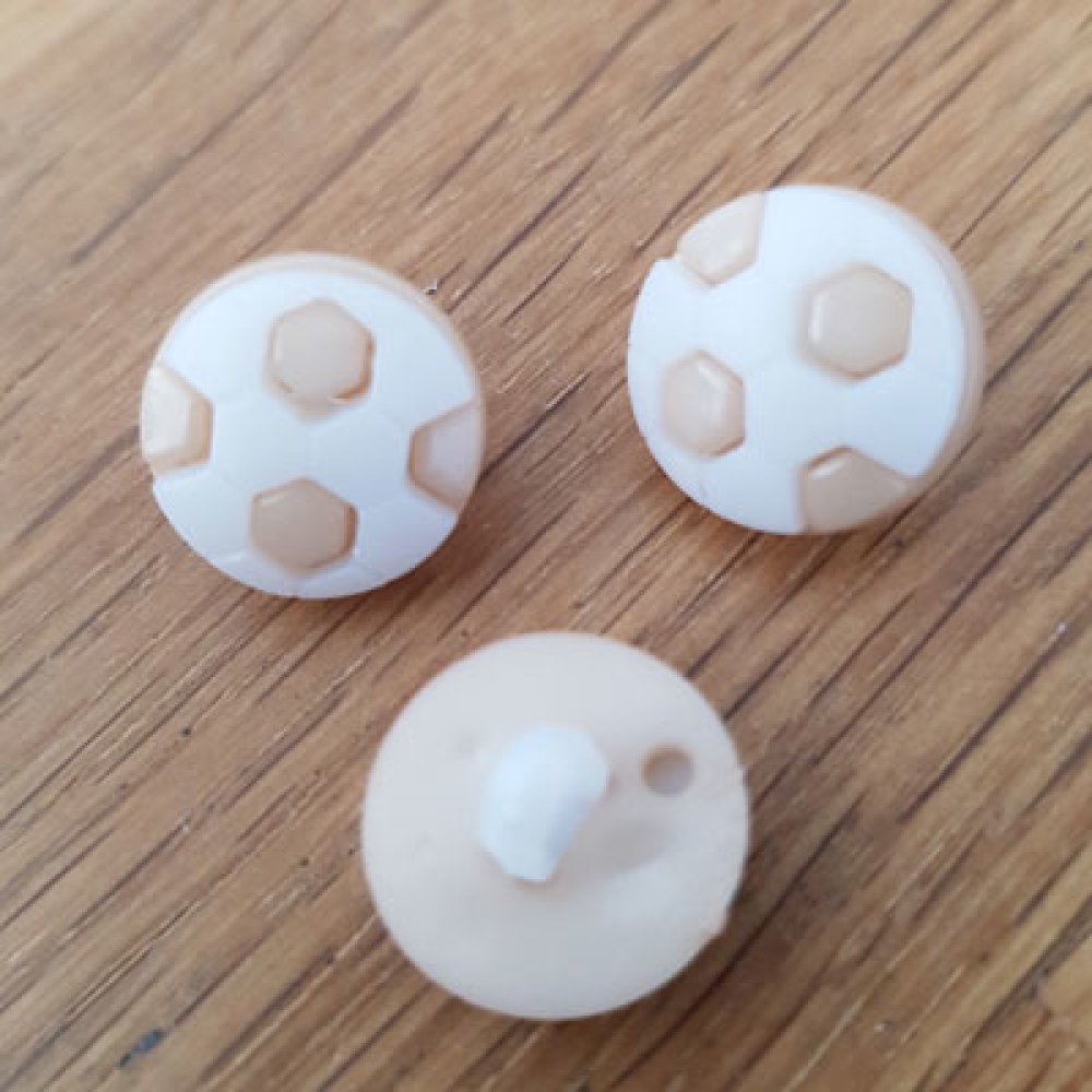 Fancy button voor kinderen voetbal N°05 beige